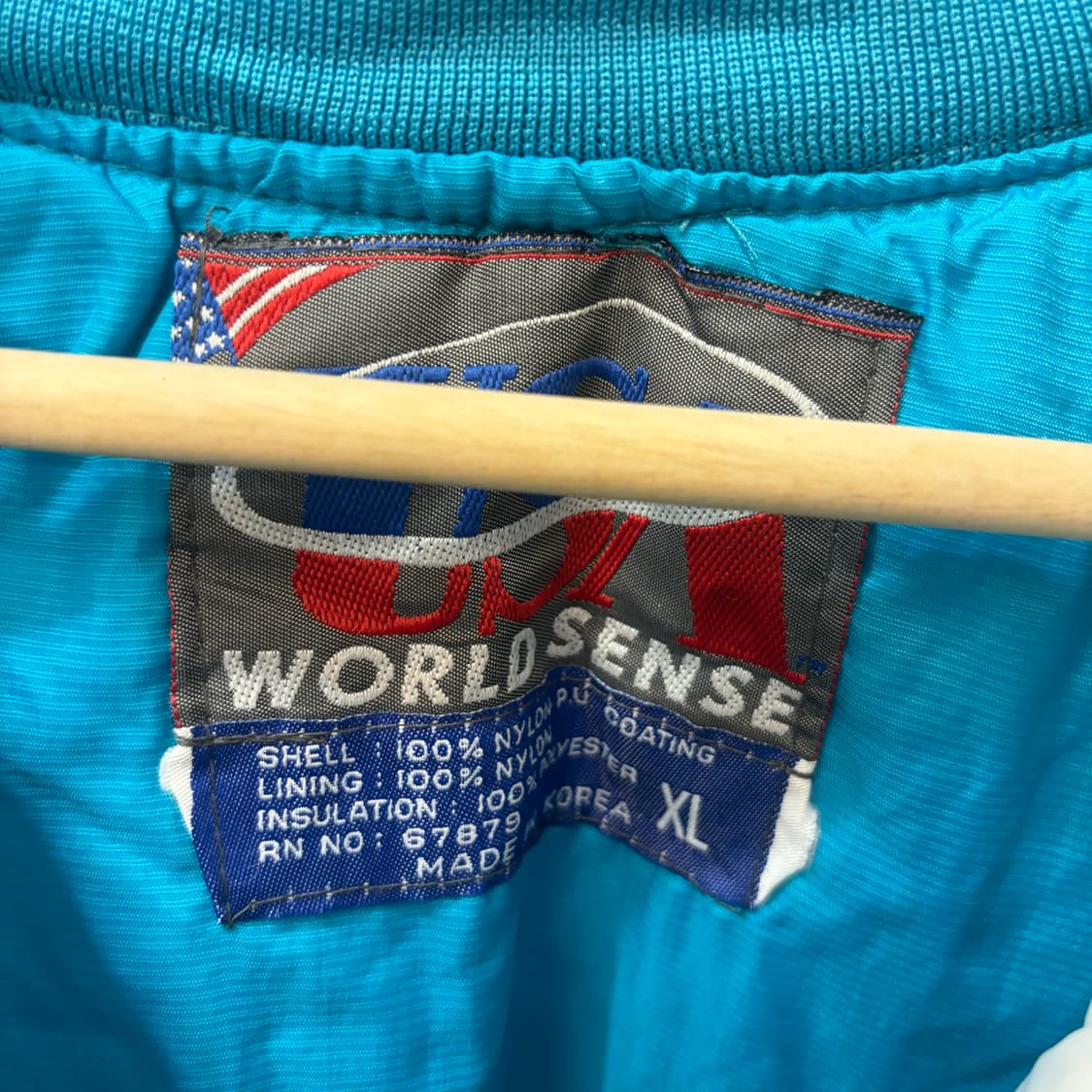 90s USA 월드센스 올드스쿨 샬럿 호네츠 민트 웜업 XL 상품이미지6