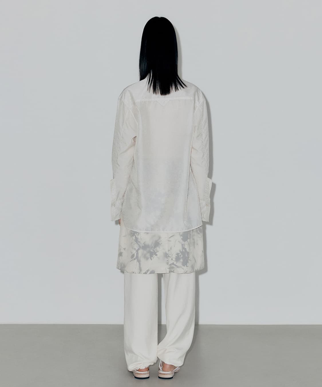 로우클래식(LOW CLASSIC) 시스루 스티치 스커트 상품이미지2