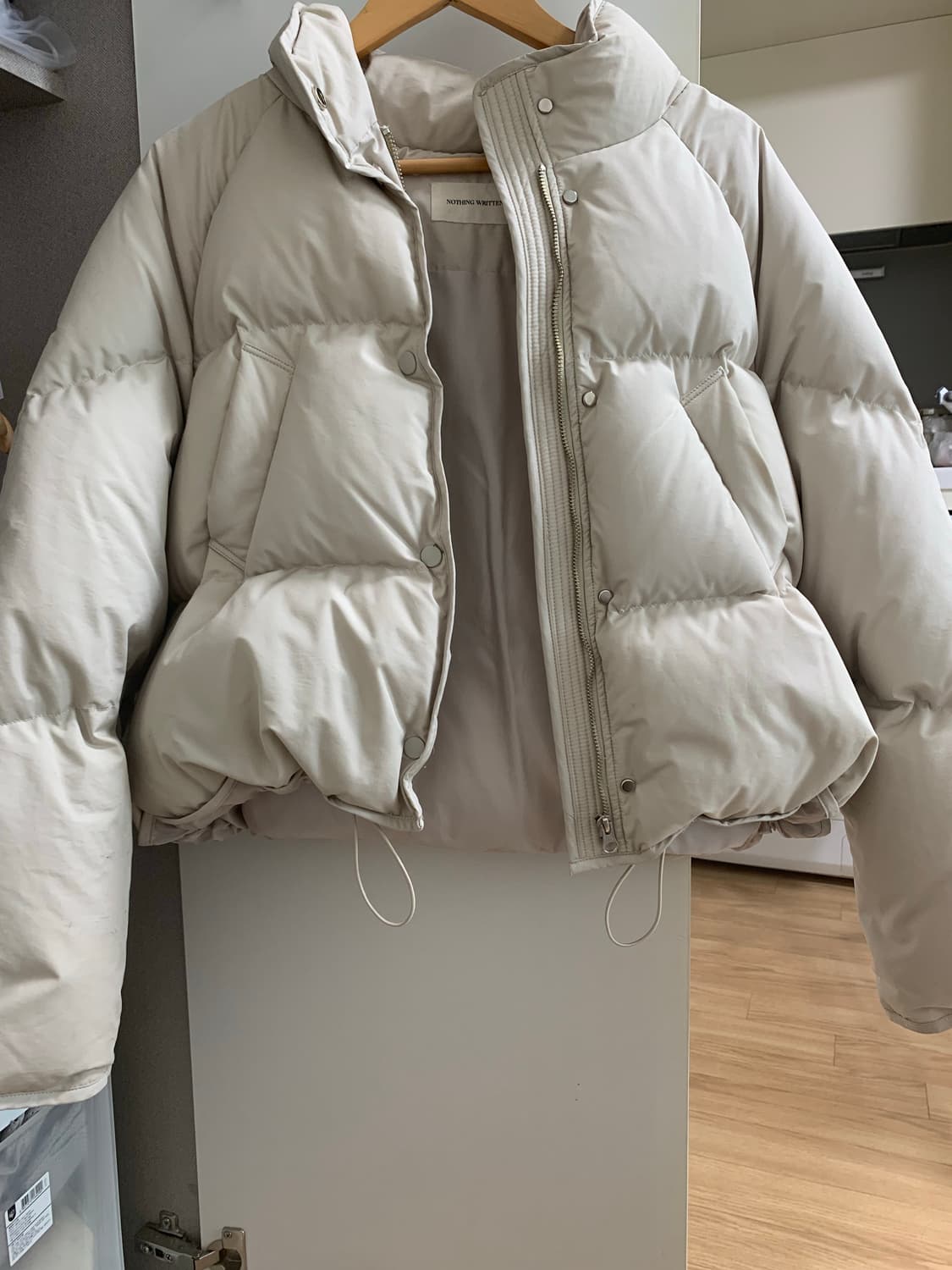 낫띵리튼 패딩 Cropped string puffer jacket 패딩 상품이미지1