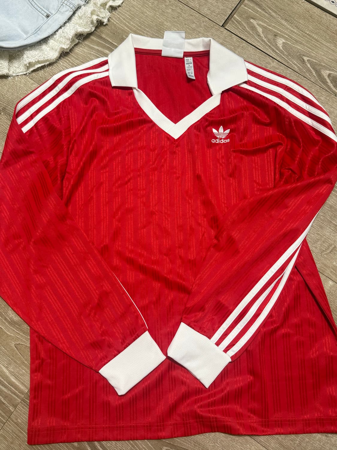 아디다스 오리지널 풋볼 롱슬리브 레드 티셔츠 상품이미지5