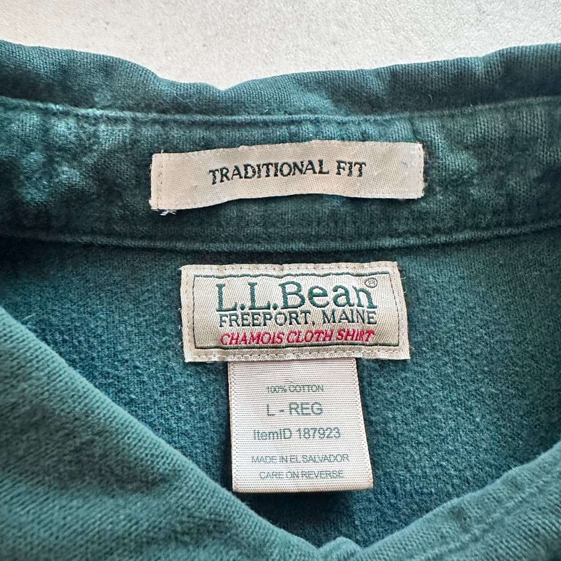 엘엘빈 샤모아 클로스 플란넬 해비 코튼 셔츠 그린 L-REG 상품이미지5