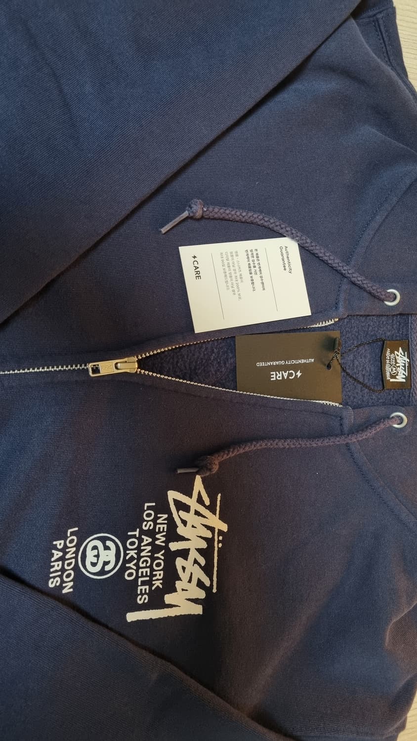 스투시 월드투어 후드집업 네이비 2021 상품이미지6