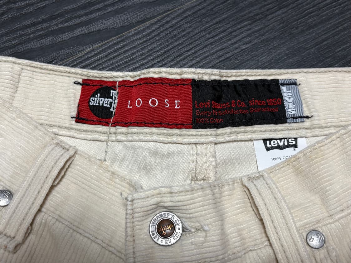 (33x30) 90s 리바이스 실버탭 루즈 코듀로이 made in usa 상품이미지3