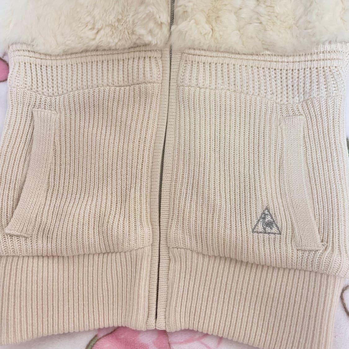 르꼬끄 화이트 퍼 니트조끼 달천깔 라떼갸루 핀터레스트 핀터깔 히메갸루  상품이미지3