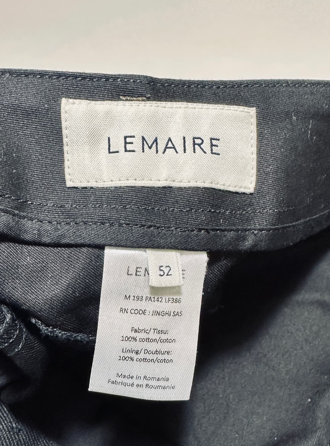 르메르 워크팬츠 블랙 52사이즈 신품급 봉태규 상품이미지3