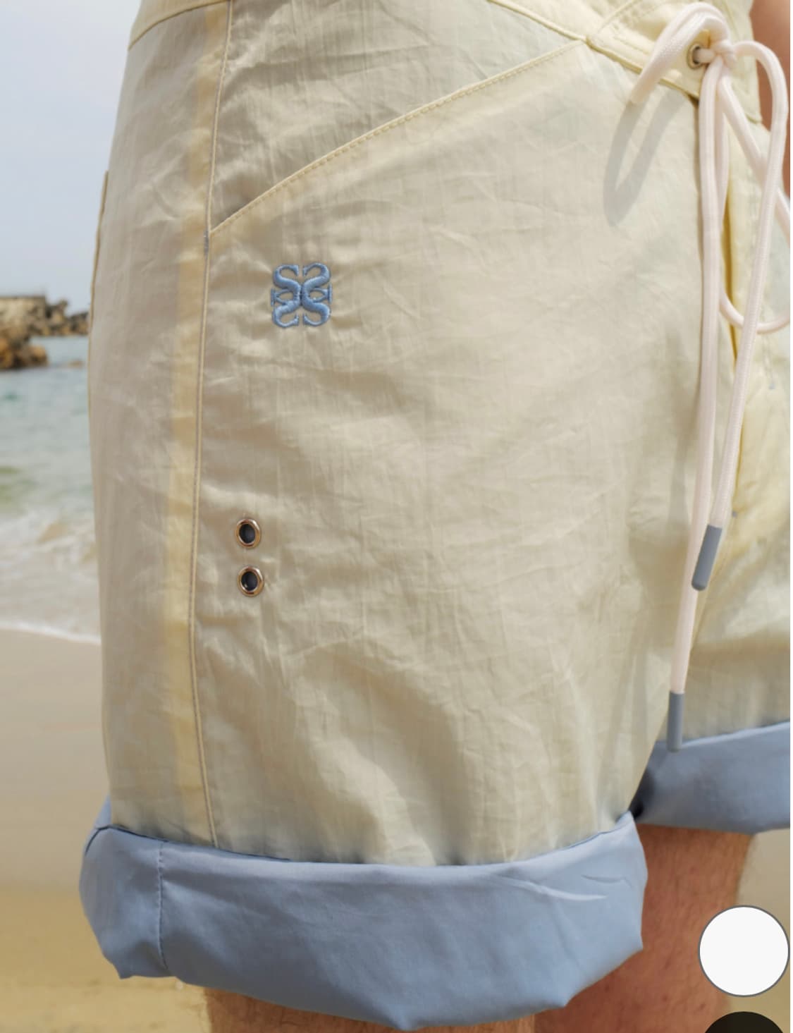 (오늘만급처)세터 투톤 스윔 쇼츠 아이보리S 새상품 상품이미지1