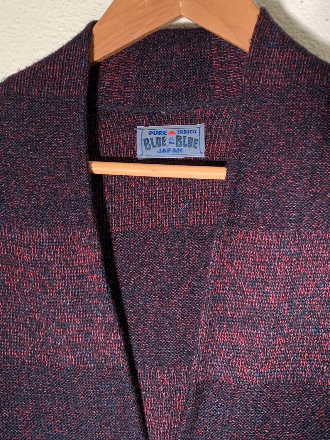 블루블루 인디고 레드 스트라이프 가디건 상품이미지2