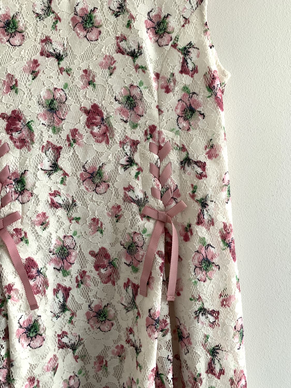 Twin ribbon flower dress 상품이미지5