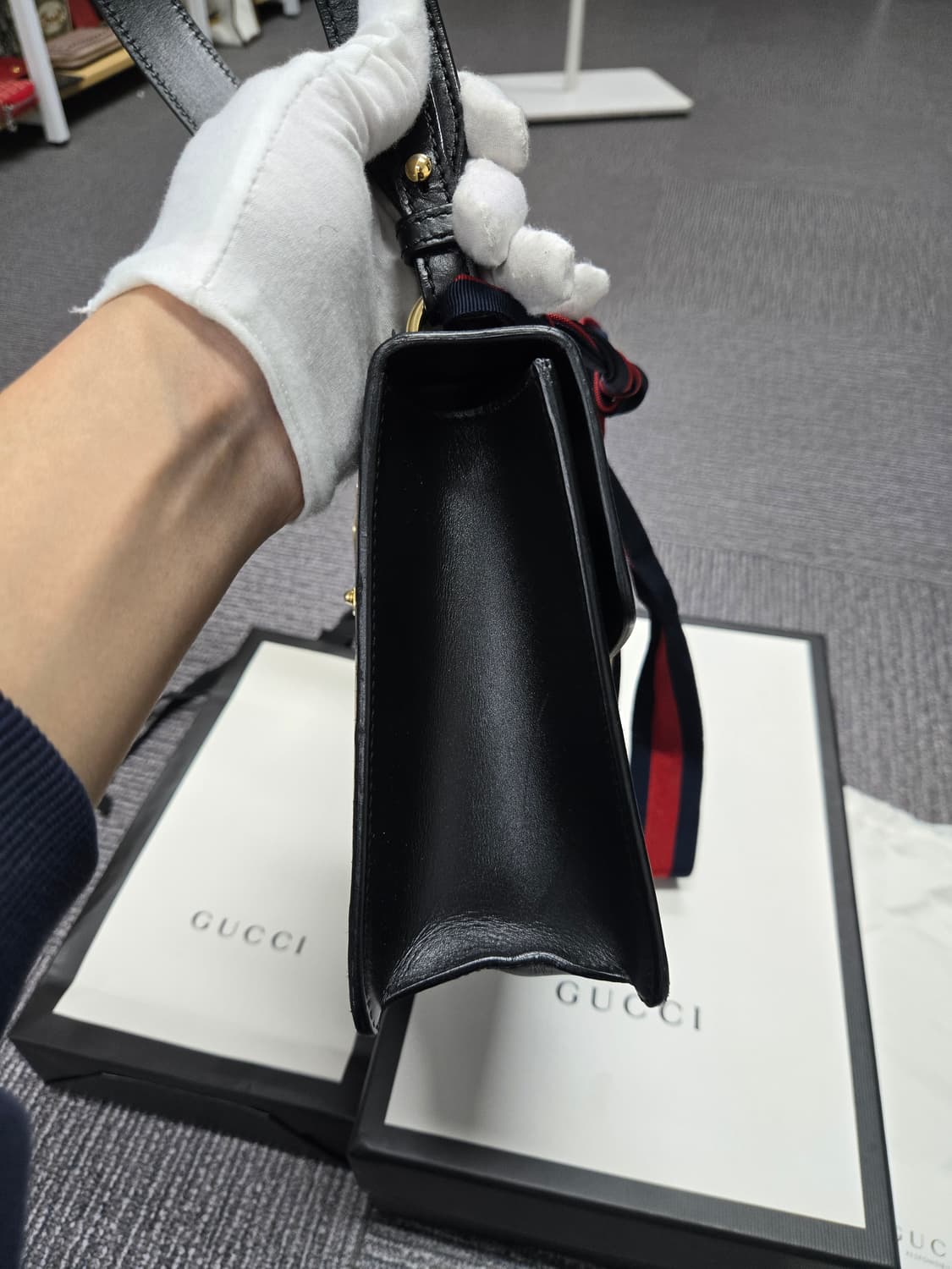 [특가][정품]구찌 실비백 블랙 상품이미지4