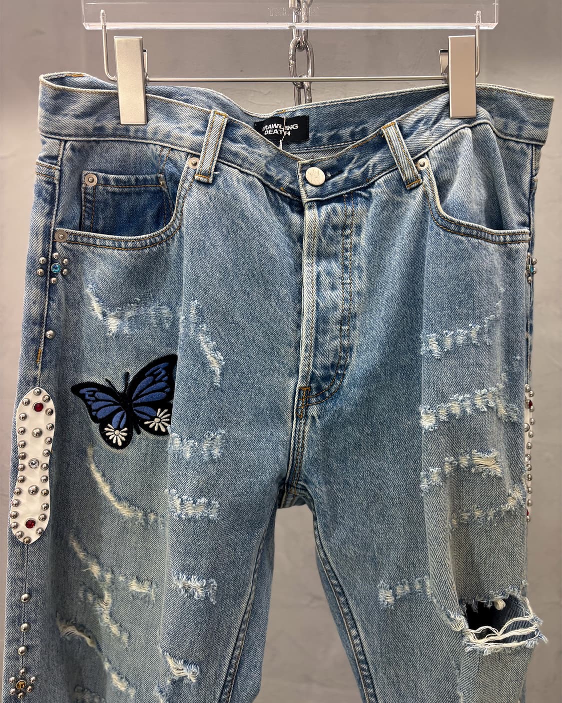 Crawling Death 버터플라이 스터드 데님 상품이미지4