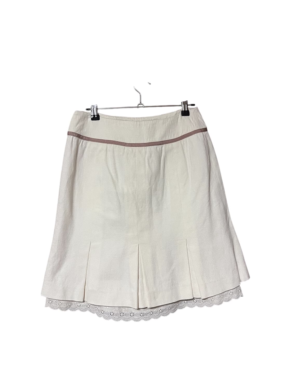 일본 빈티지 레이스 리본 미디 스커트 상품이미지4