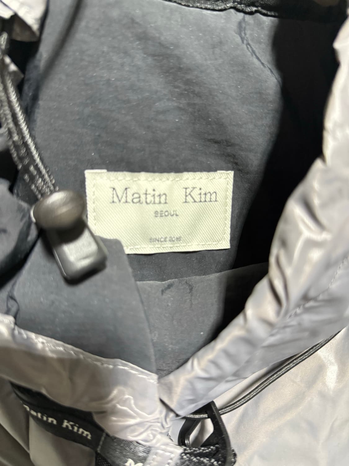 마뗑킴 스트링 백팩 그레이 상품이미지3