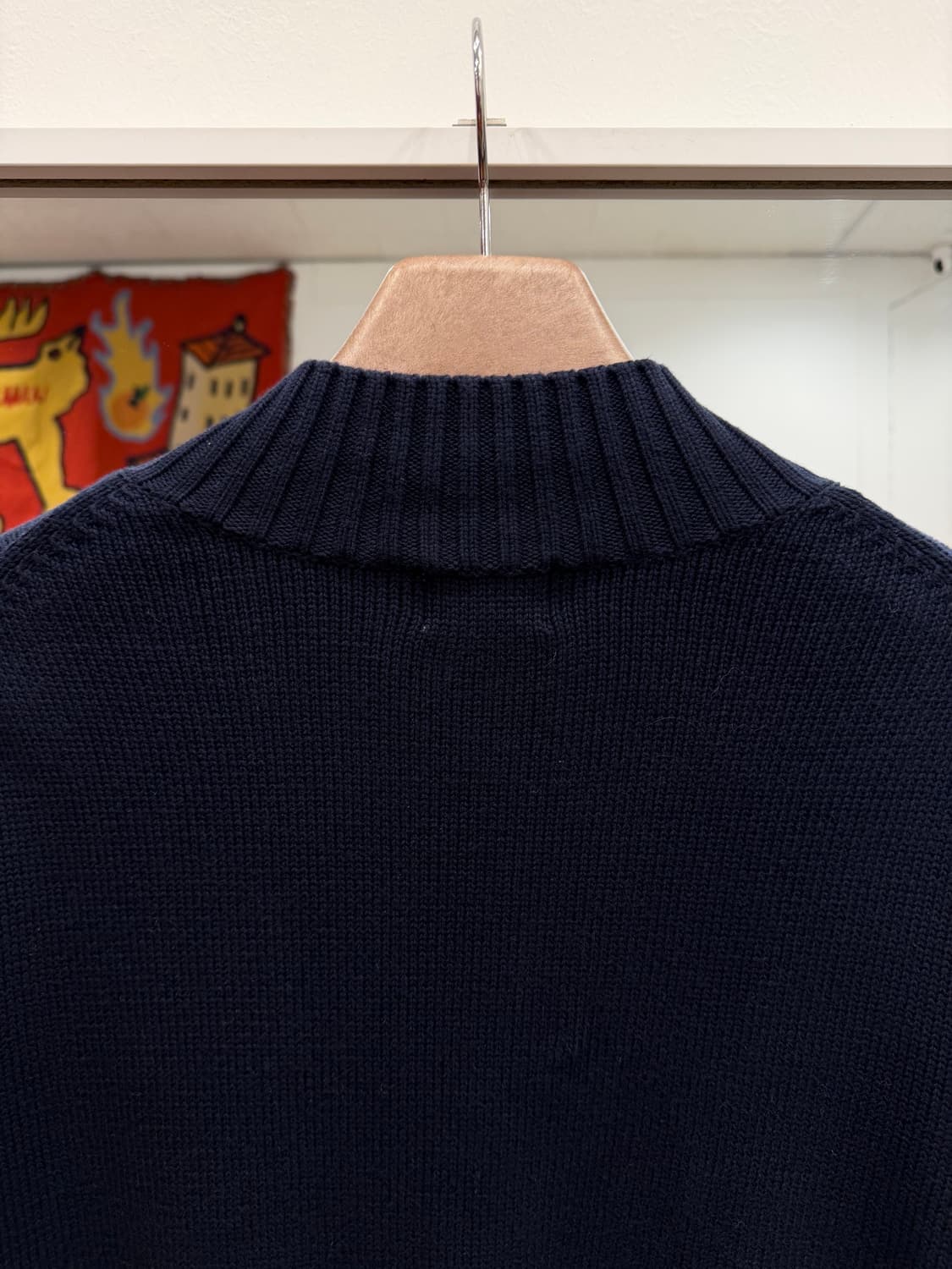 00s L.L.Bean 엘엘빈 코튼 니트 집업 (black) 상품이미지7