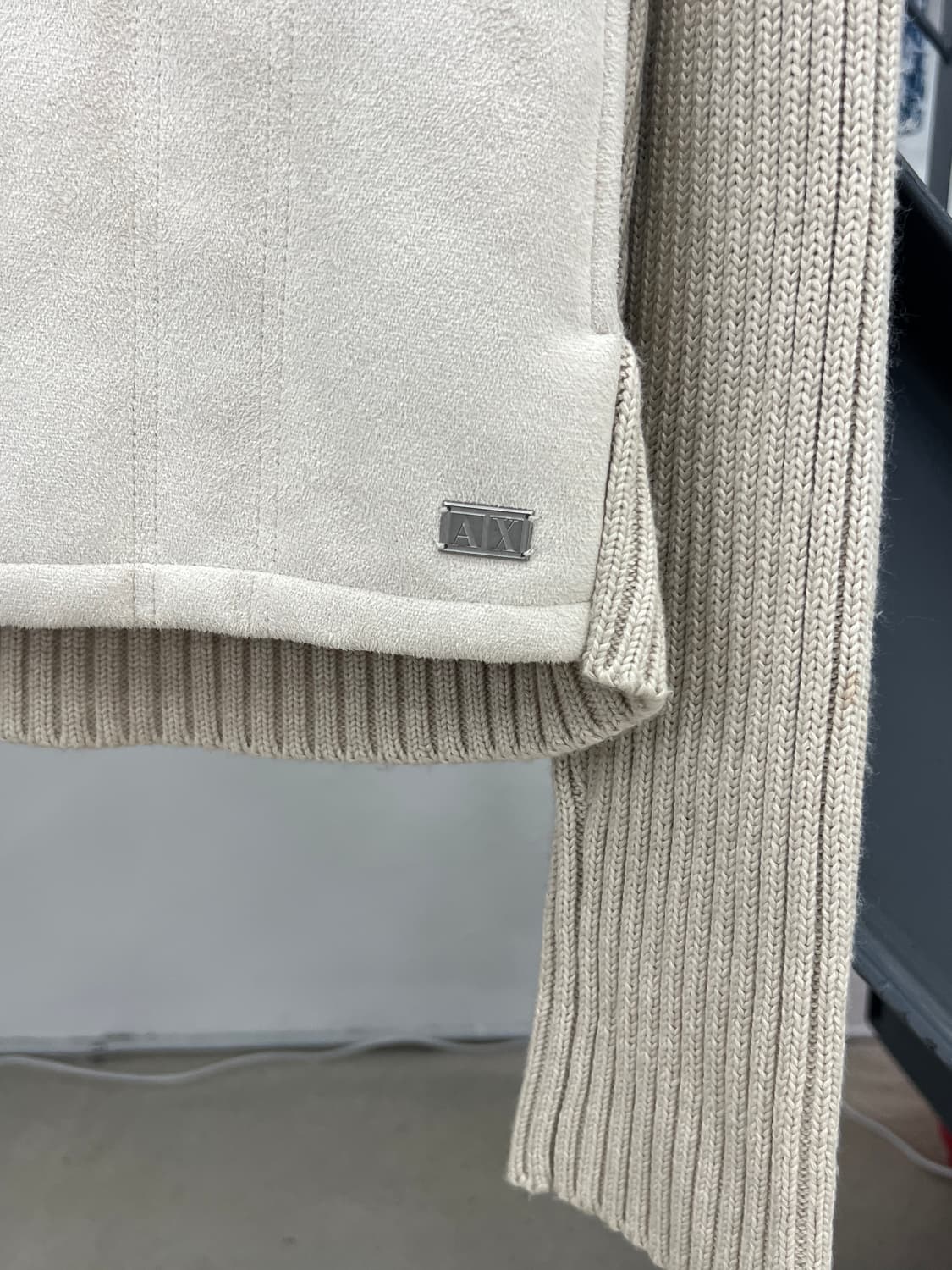 아르마니 익스체인지 패브릭믹스 니트 집업 상품이미지4