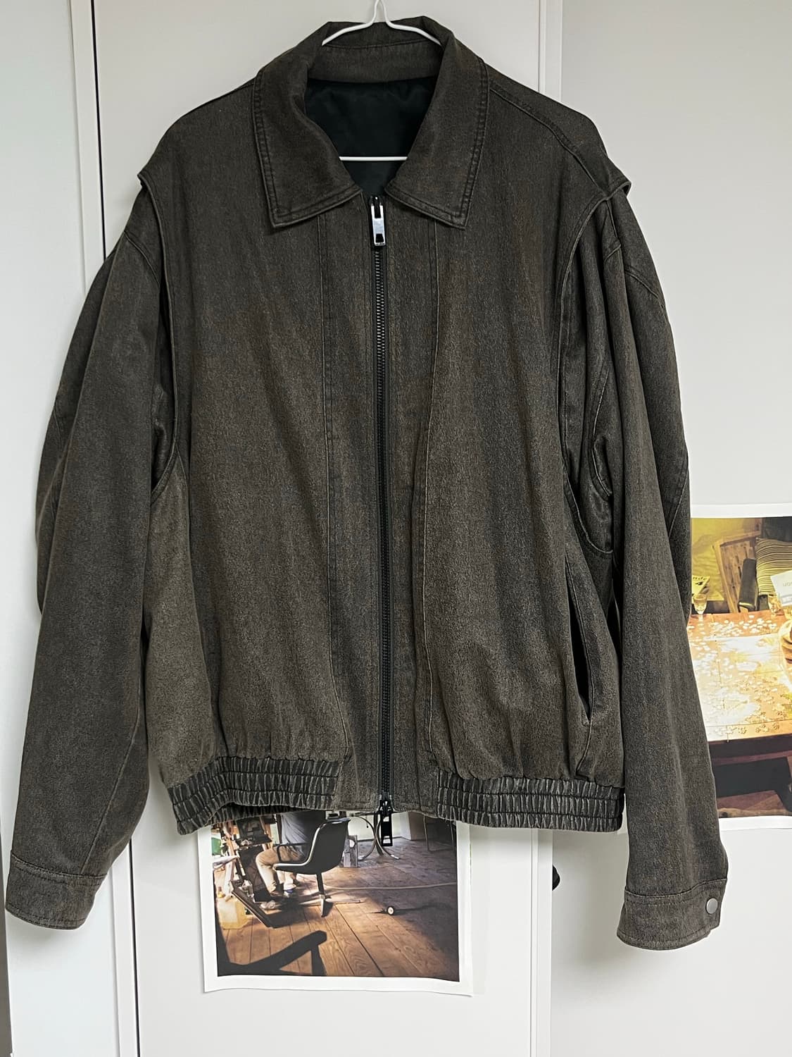 라퍼지스토어 버핑레더 오버핏 MA-1자켓 /size L 상품이미지3