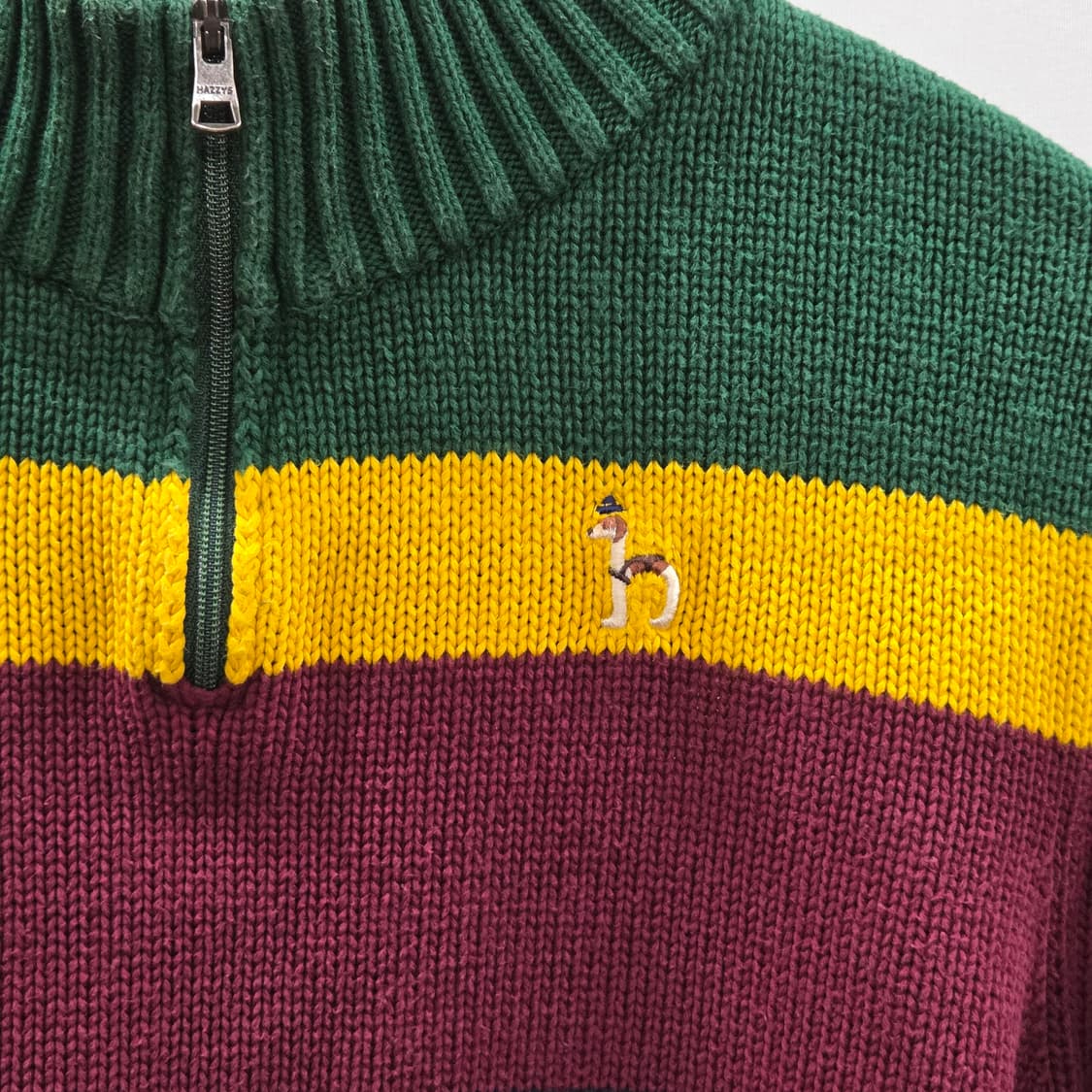 헤지스 키즈 풀오버 하프집업 코튼 니트 140/11  상품이미지2