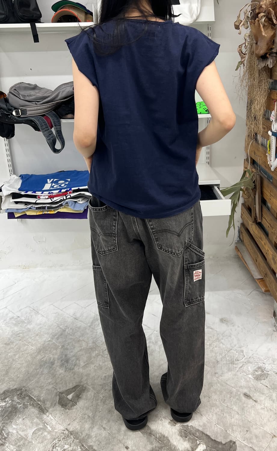빈티지 자수 민소매 상품이미지3
