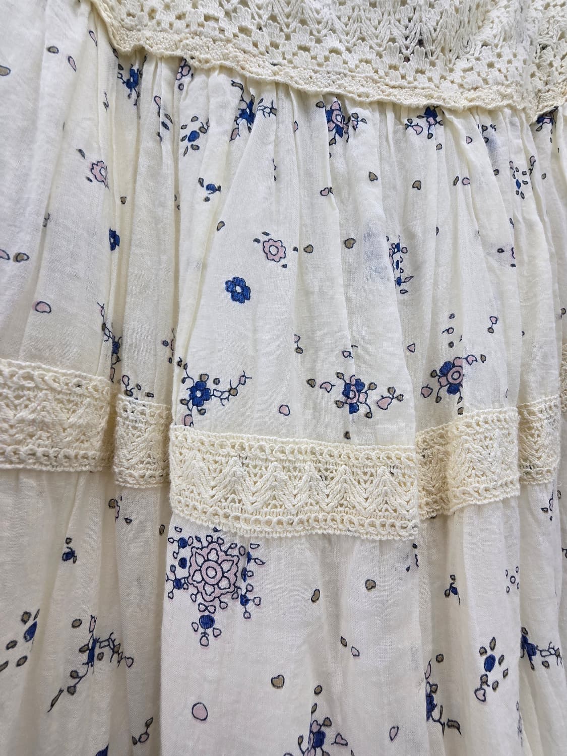 fika 플라워 패턴 롱 스커트 레이스 아이보리 상품이미지5