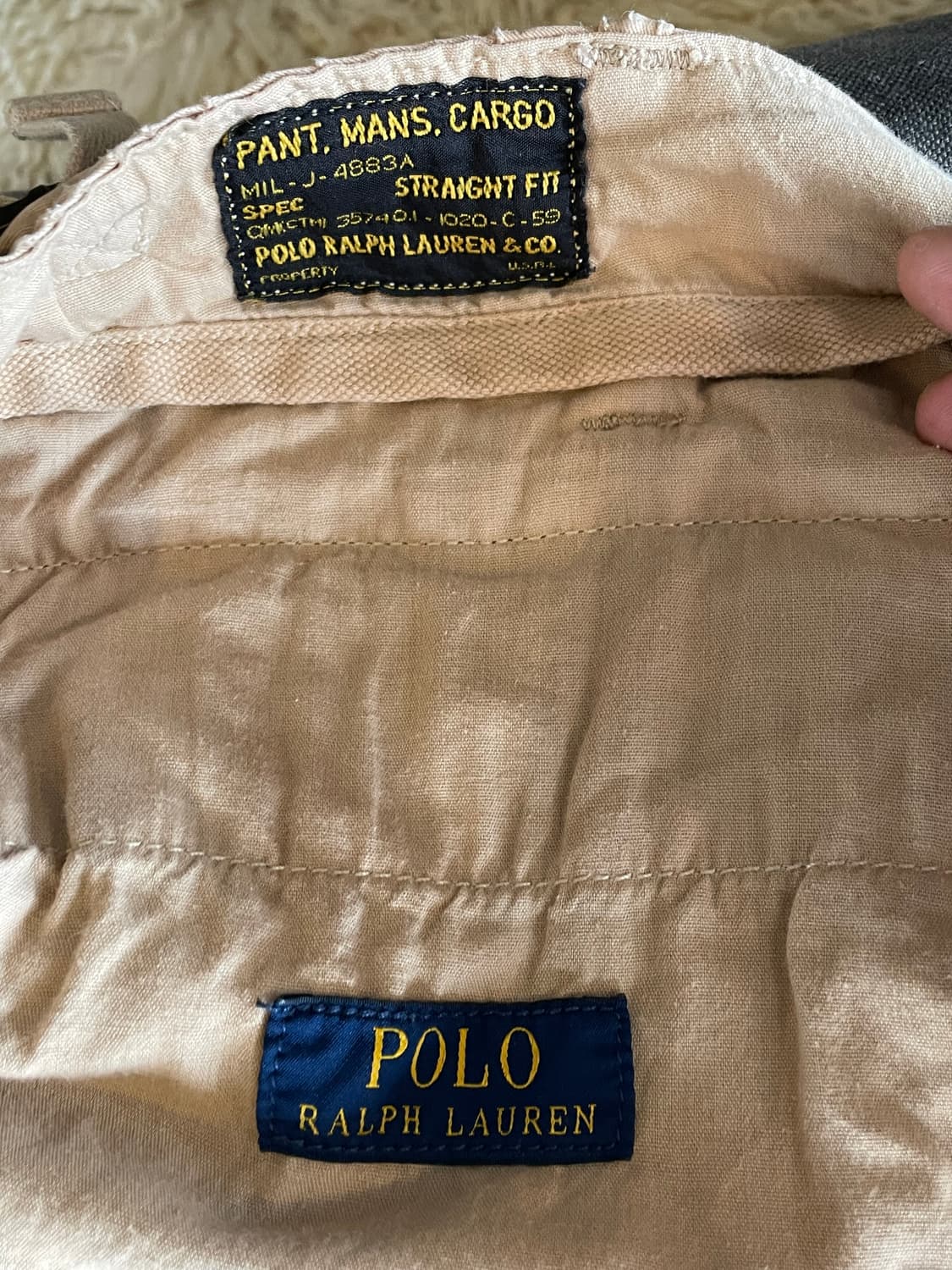 폴로 랄프로렌 베이지색 카고 팬츠 상품이미지3