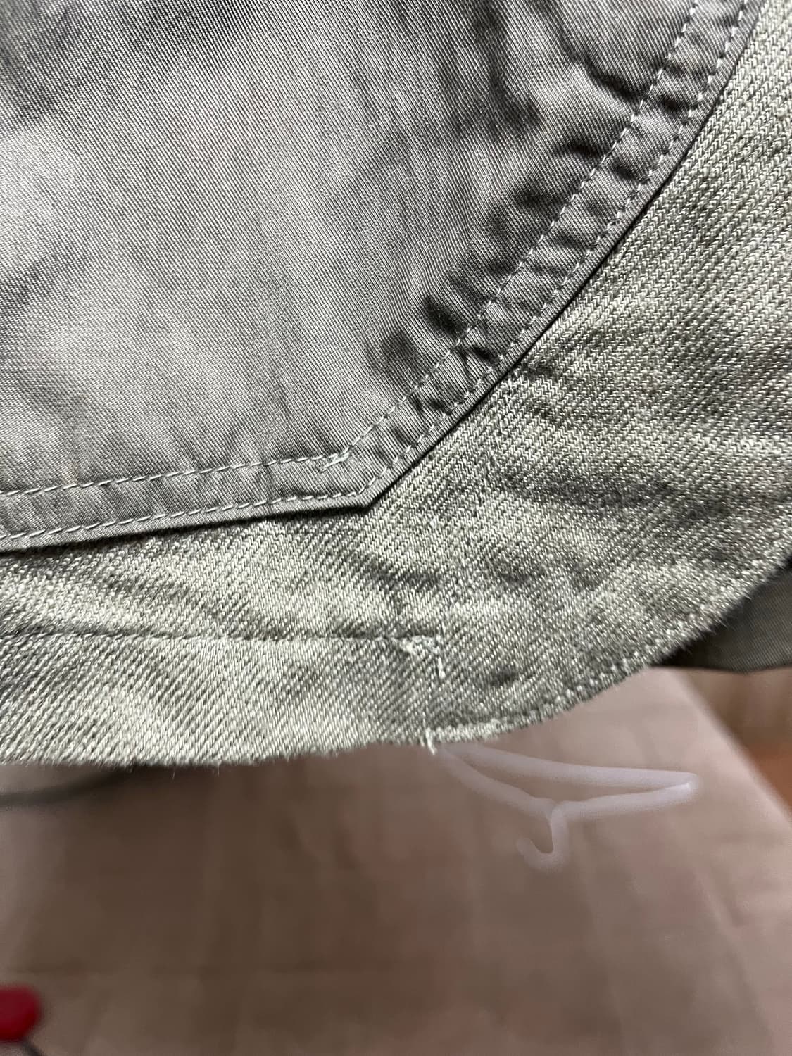 (2) 캐피탈 린넨 치노 크로스 X 개버 링고맨 커버올 카키 상품이미지8