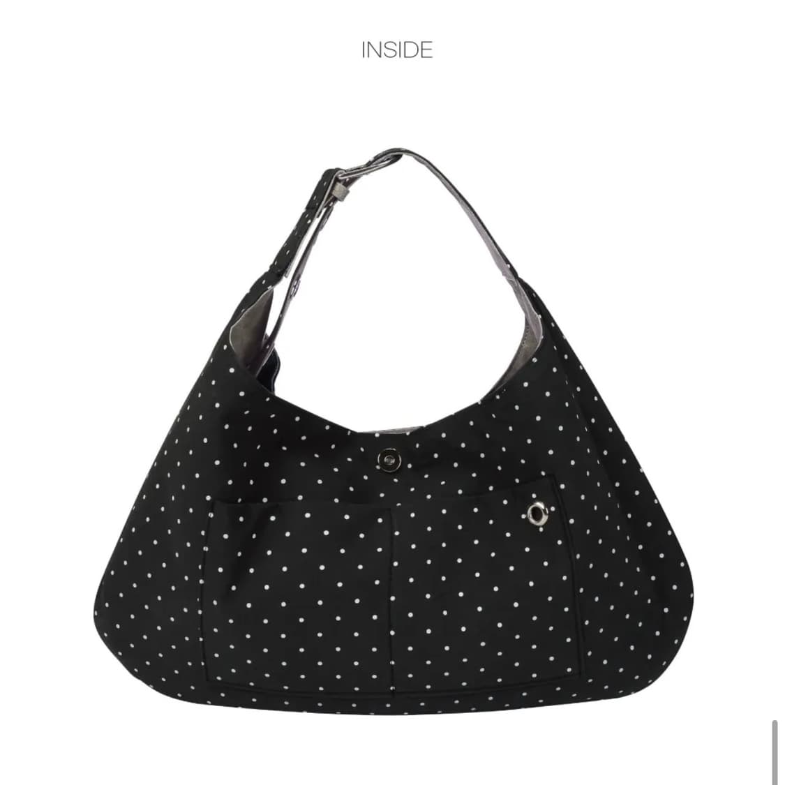 레터리 버클 리버시블 숄더백 브라운 상품이미지4