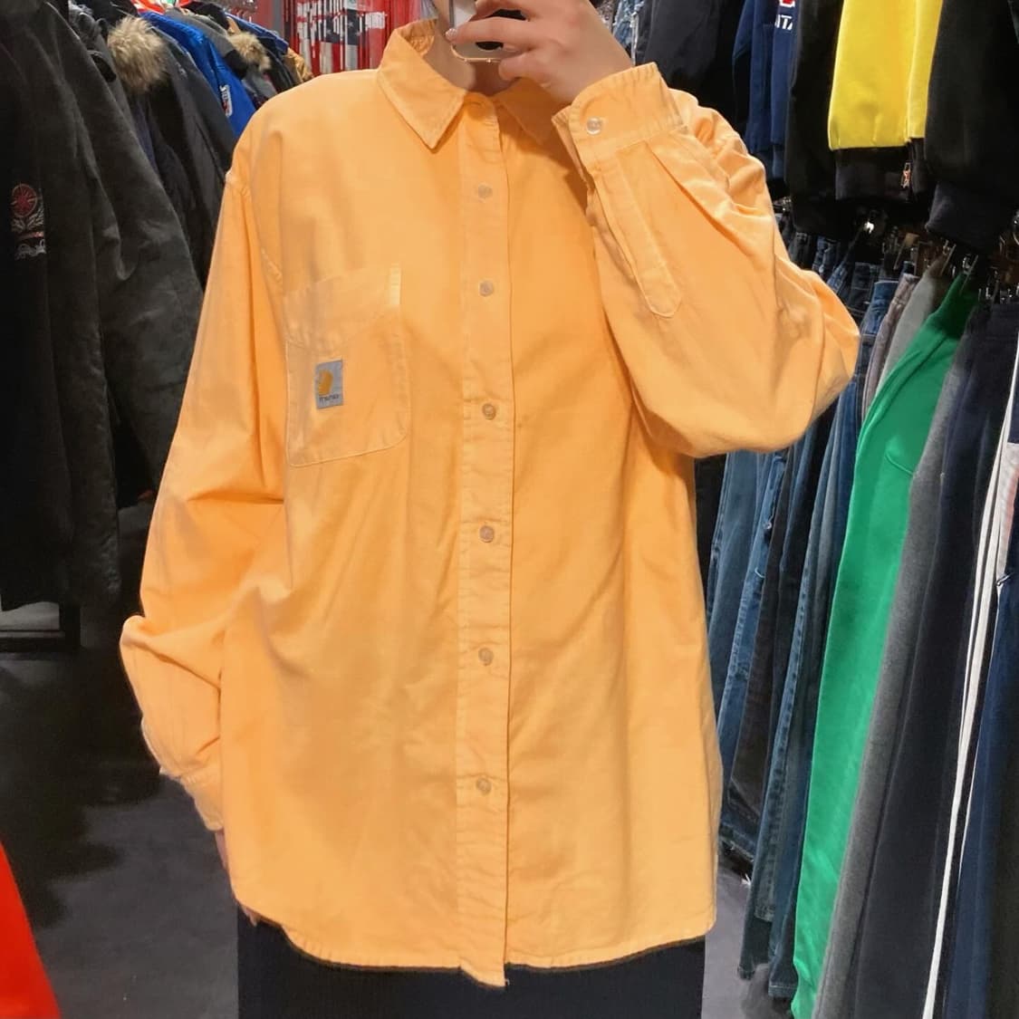 [IM]칼하트 긴팔셔츠 오렌지 상품이미지1