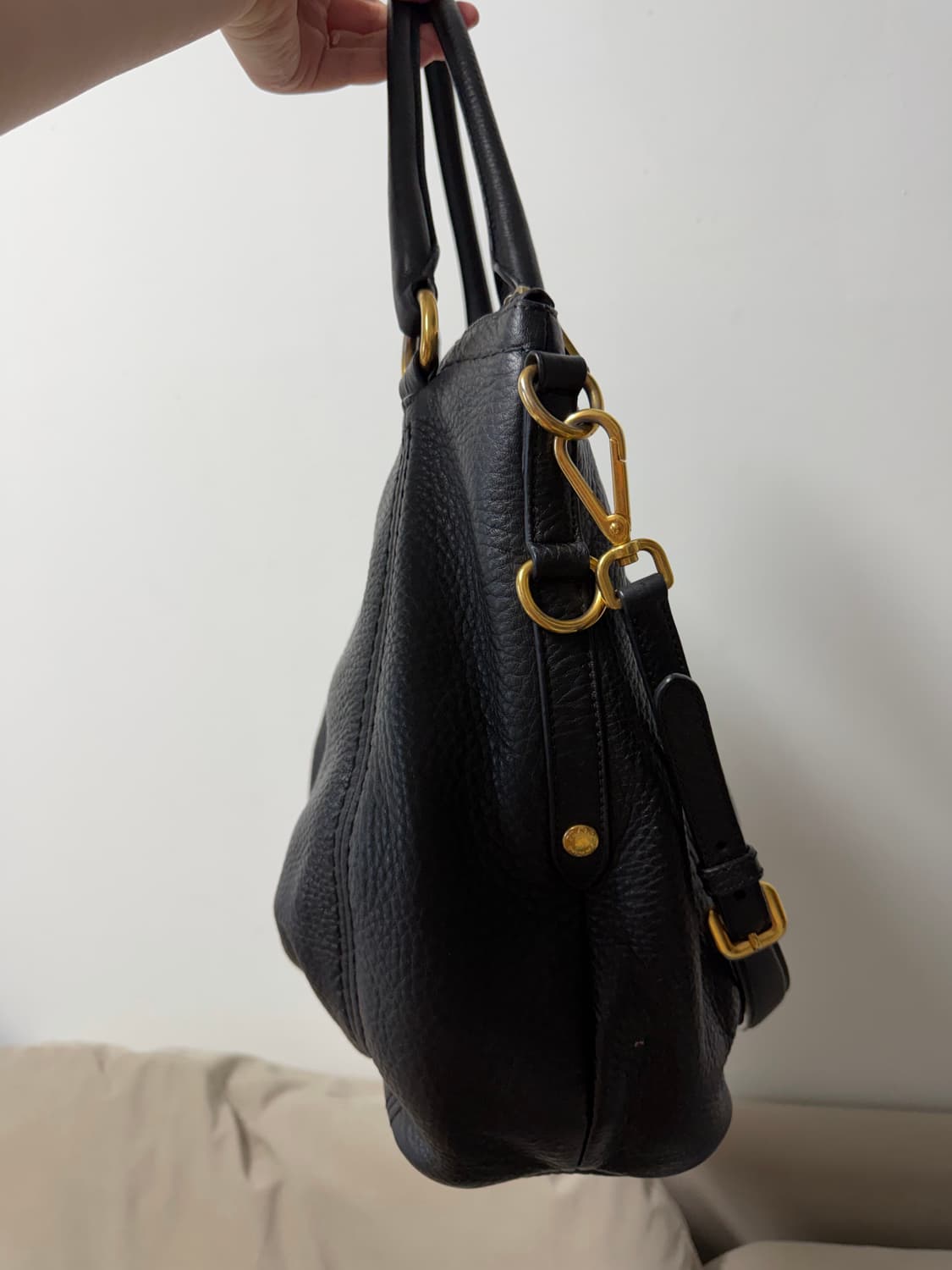 [정품] 프라다 토트백 블랙 상품이미지3