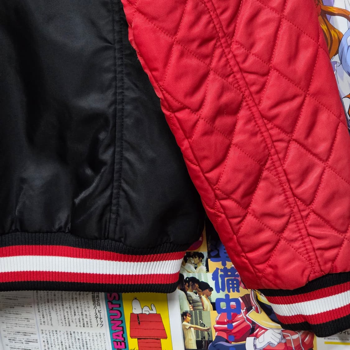 후부 올드스쿨 빅로고 누빔 후드 바시티 점퍼 상품이미지8