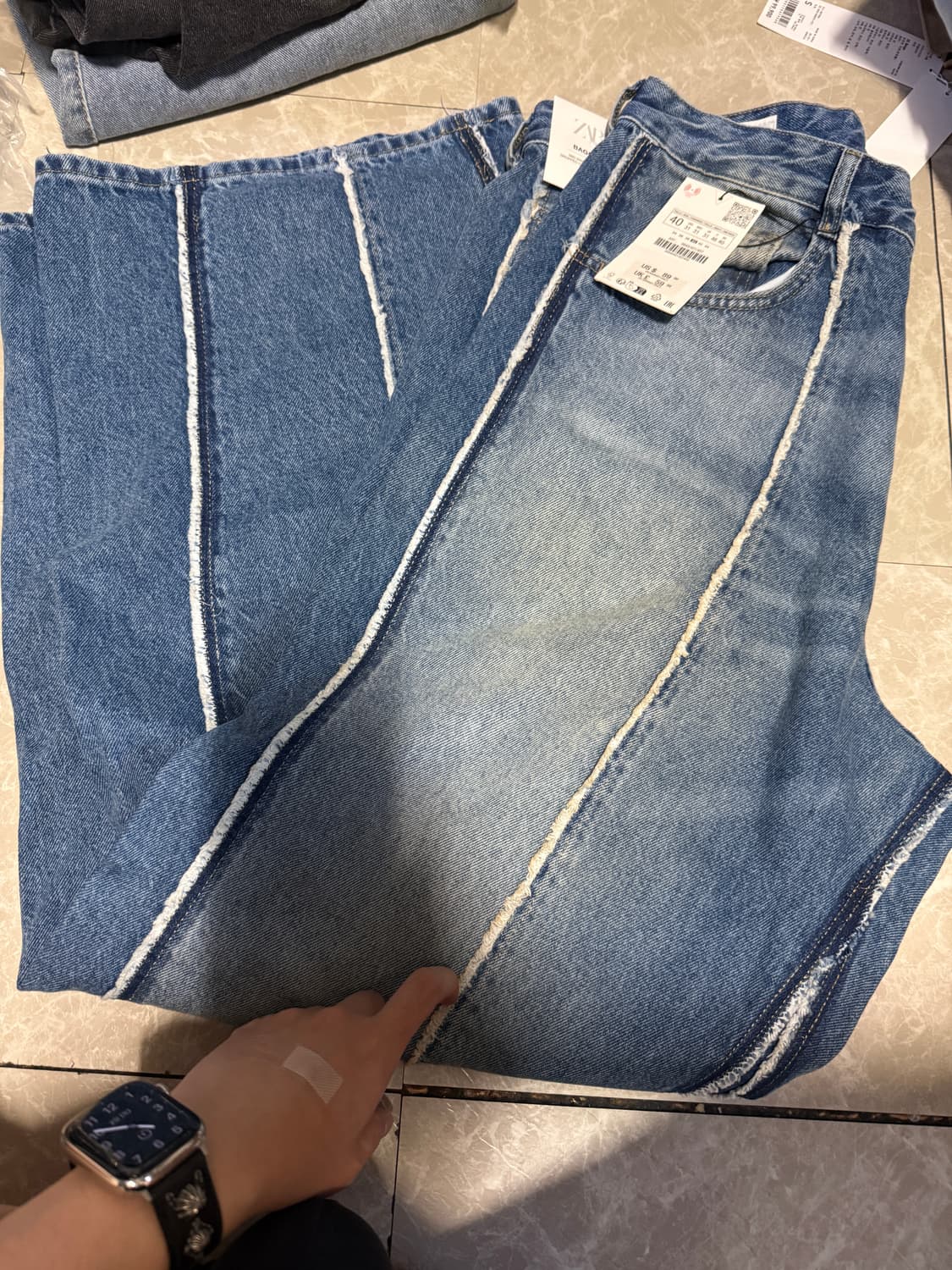40사이즈 자라 배기핏 데님 팬츠 0840/421 상품이미지2