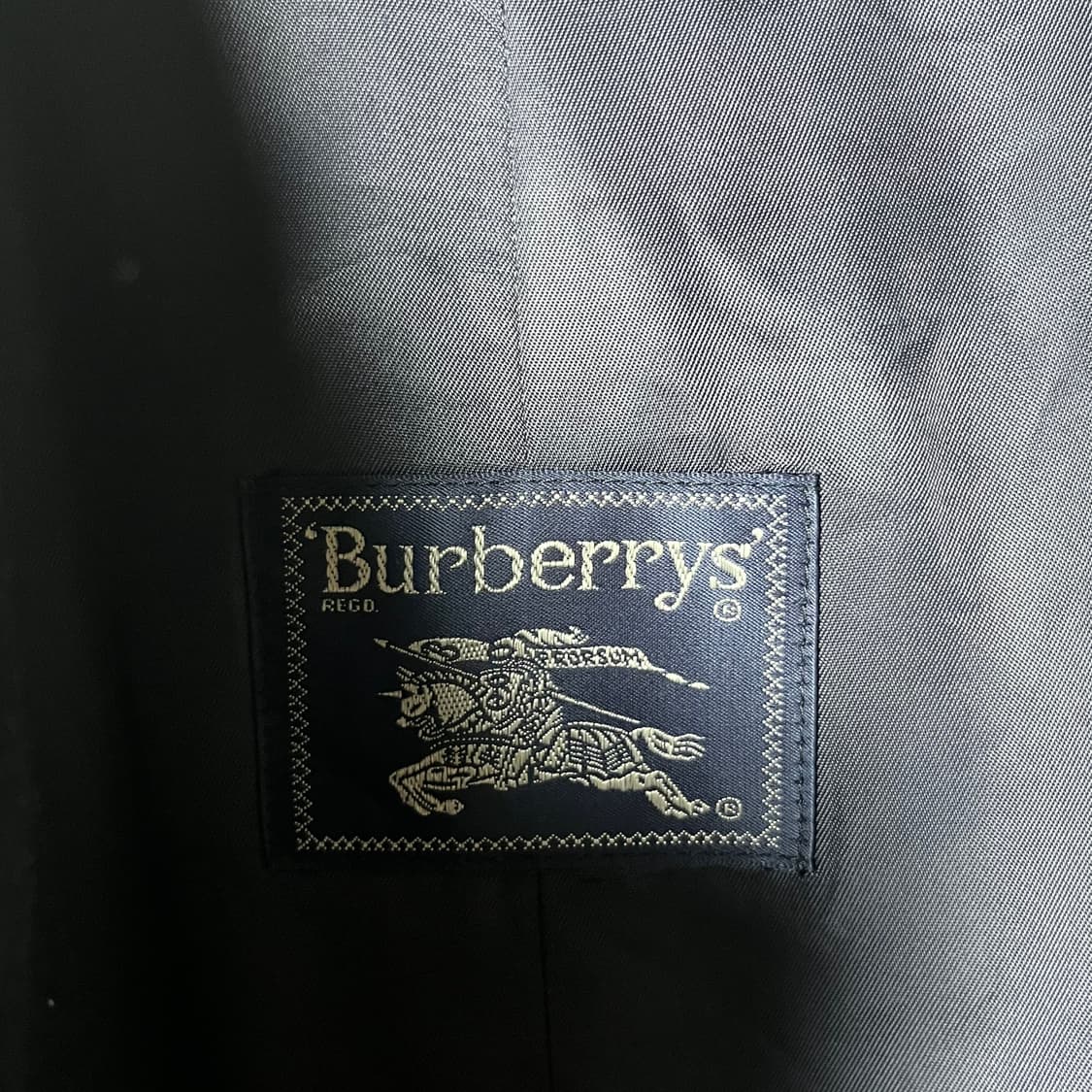 [Burberry] 90's 버버리 울 캐시미어 네이비 맥코트 상품이미지5