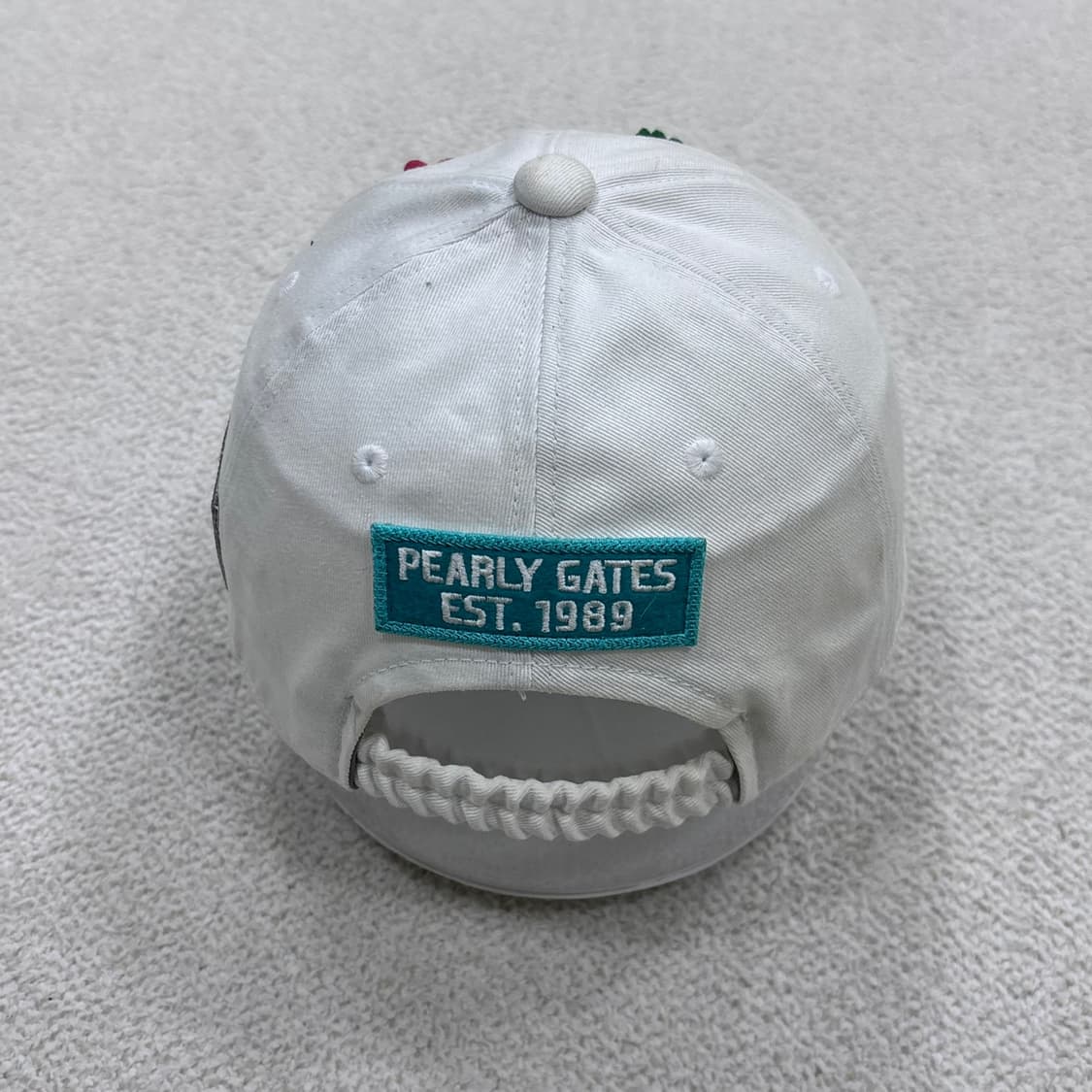 F 파리게이츠 꽃 자수 화이트 볼캡 0406E 상품이미지3