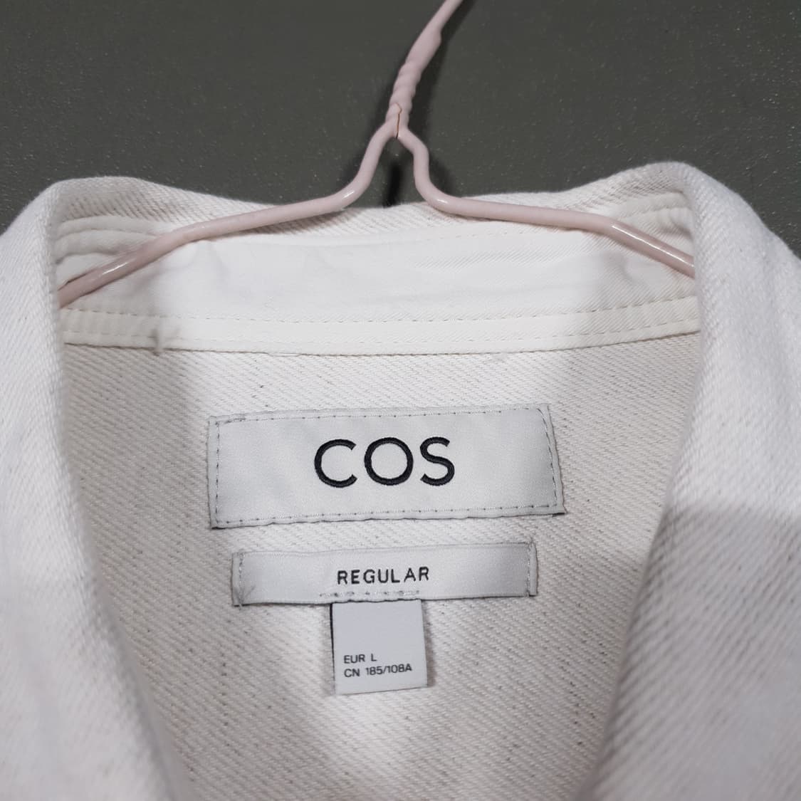 실측 XL) COS 코스 미니멀 포켓 헤비 코튼 셔츠형 남방 오트밀 크림 상품이미지5