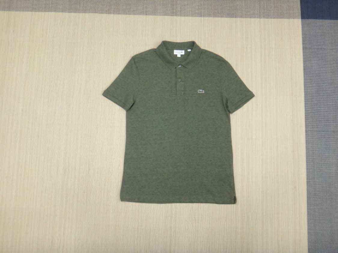 (L/5사이즈) 라코스테 슬림핏 카라 반팔 티셔츠 상품이미지1