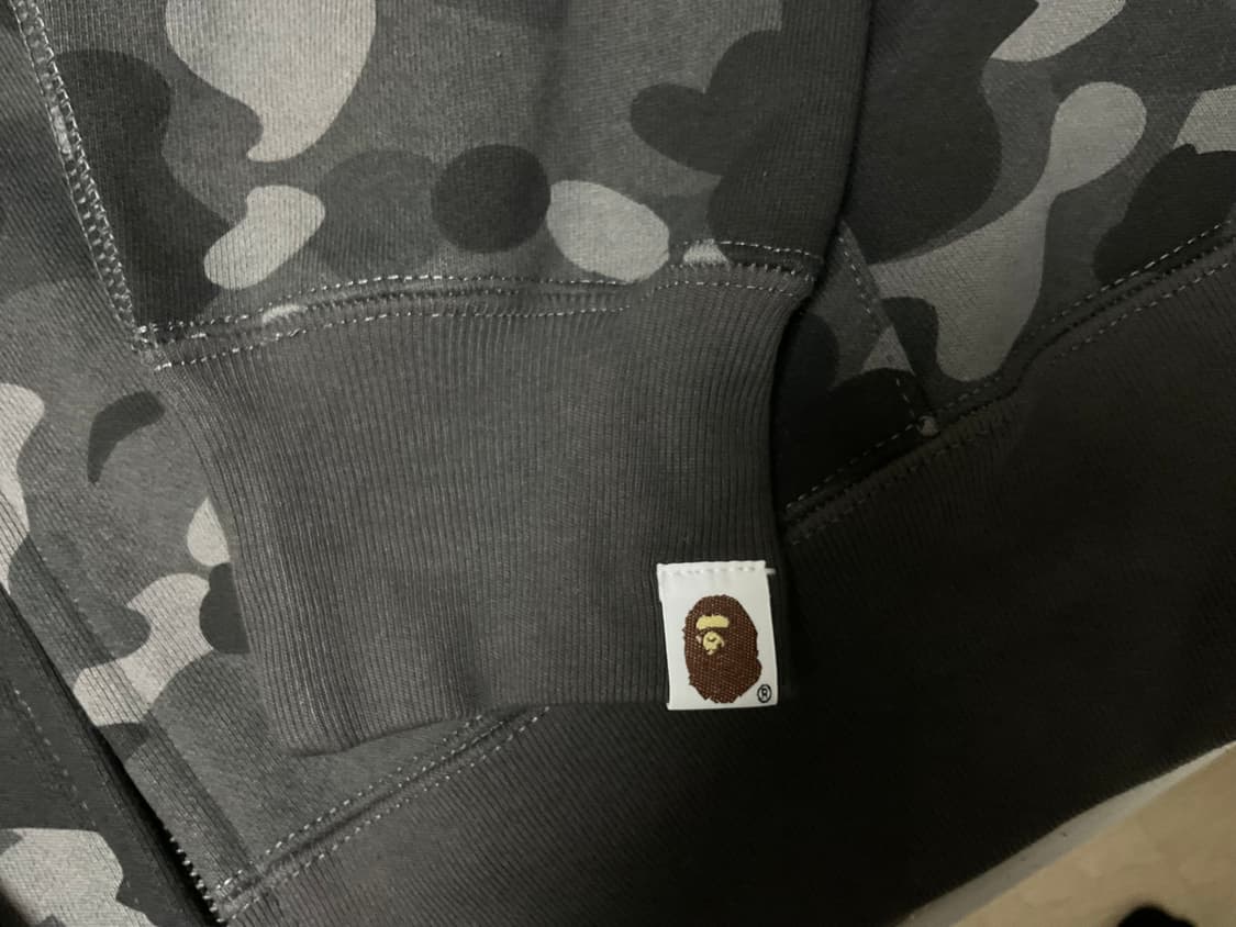 베이프 샤크 후드집업 / 흑계 L 상품이미지9