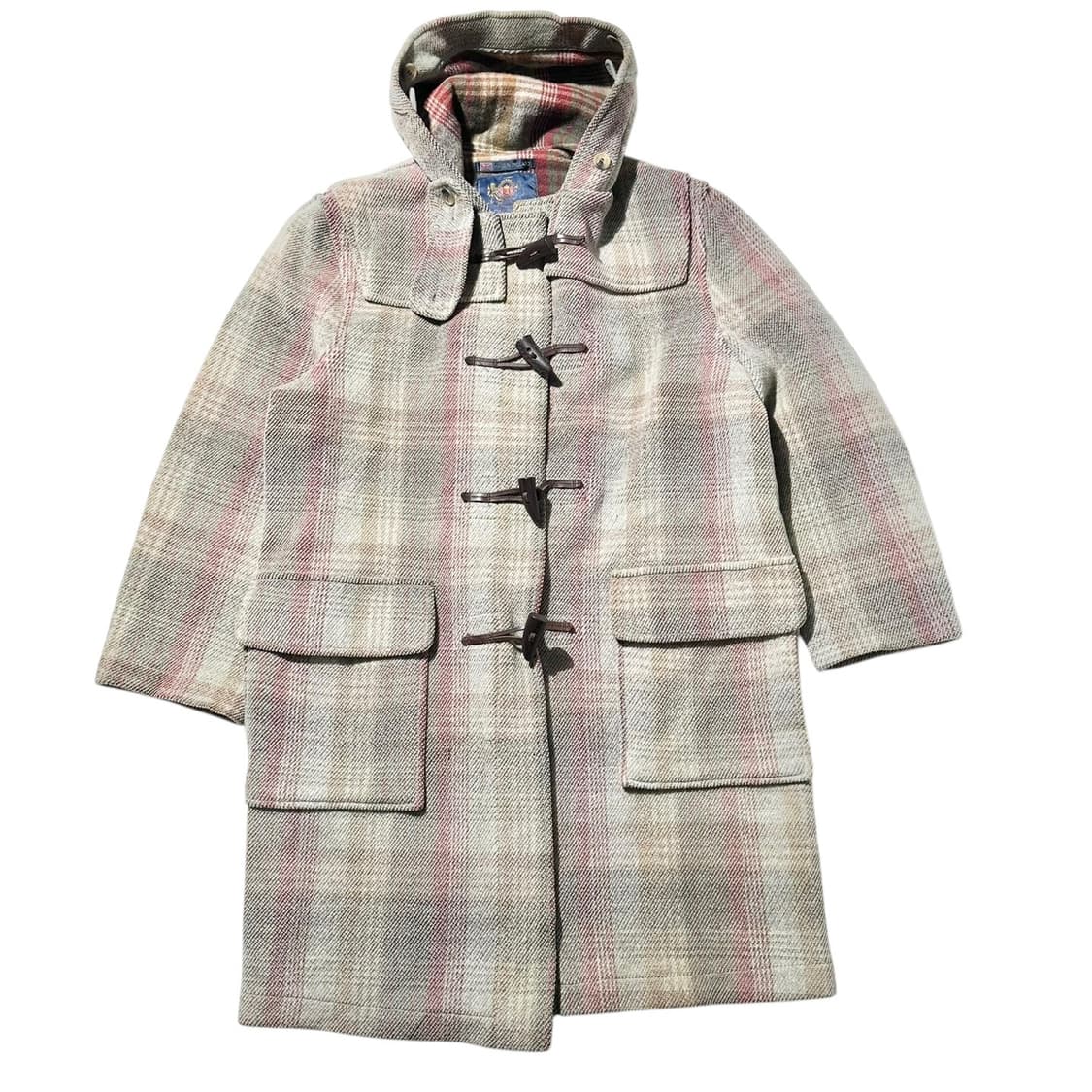 글로버올 울 체크 더플 코트 상품이미지2