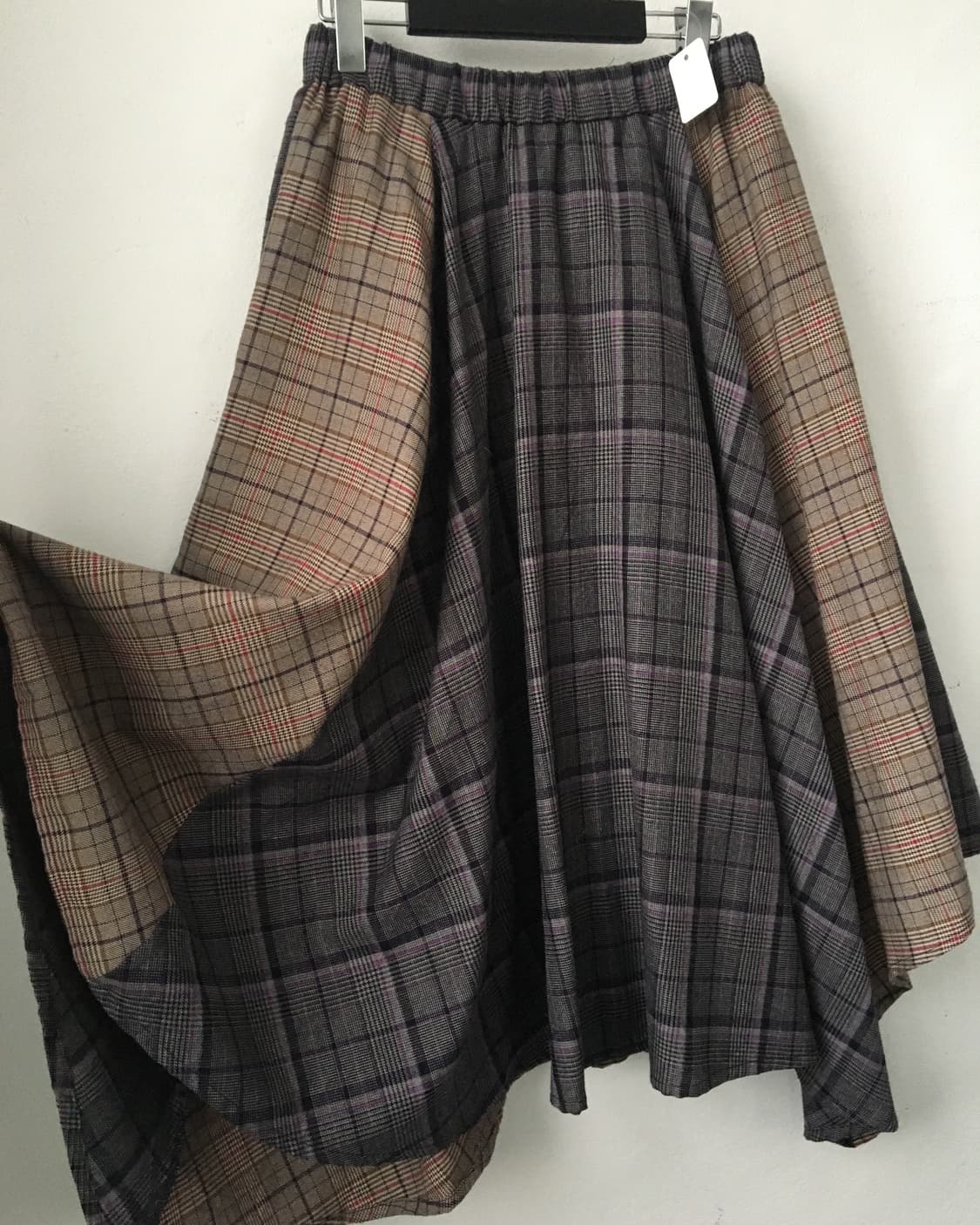 Unbalanced check pattern skrit 상품이미지2