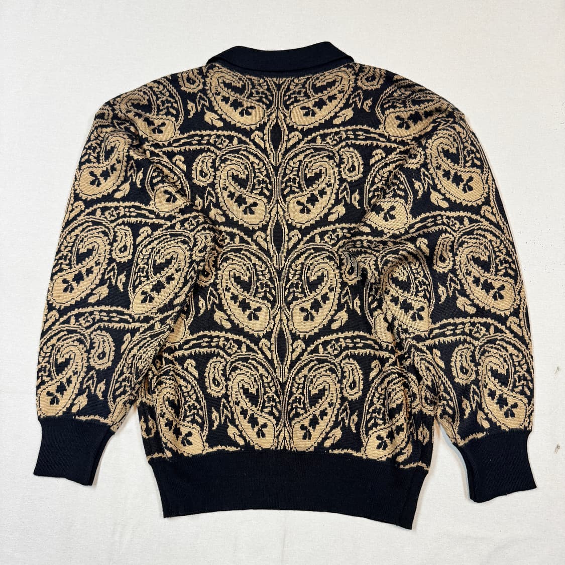 M) 발렌시아가 페이즐리 패턴 울 카라넥 니트 상품이미지6