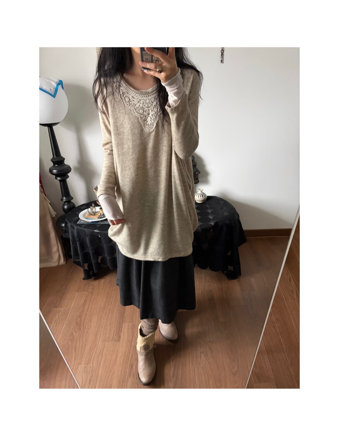 lace knit one-piece 상품이미지6