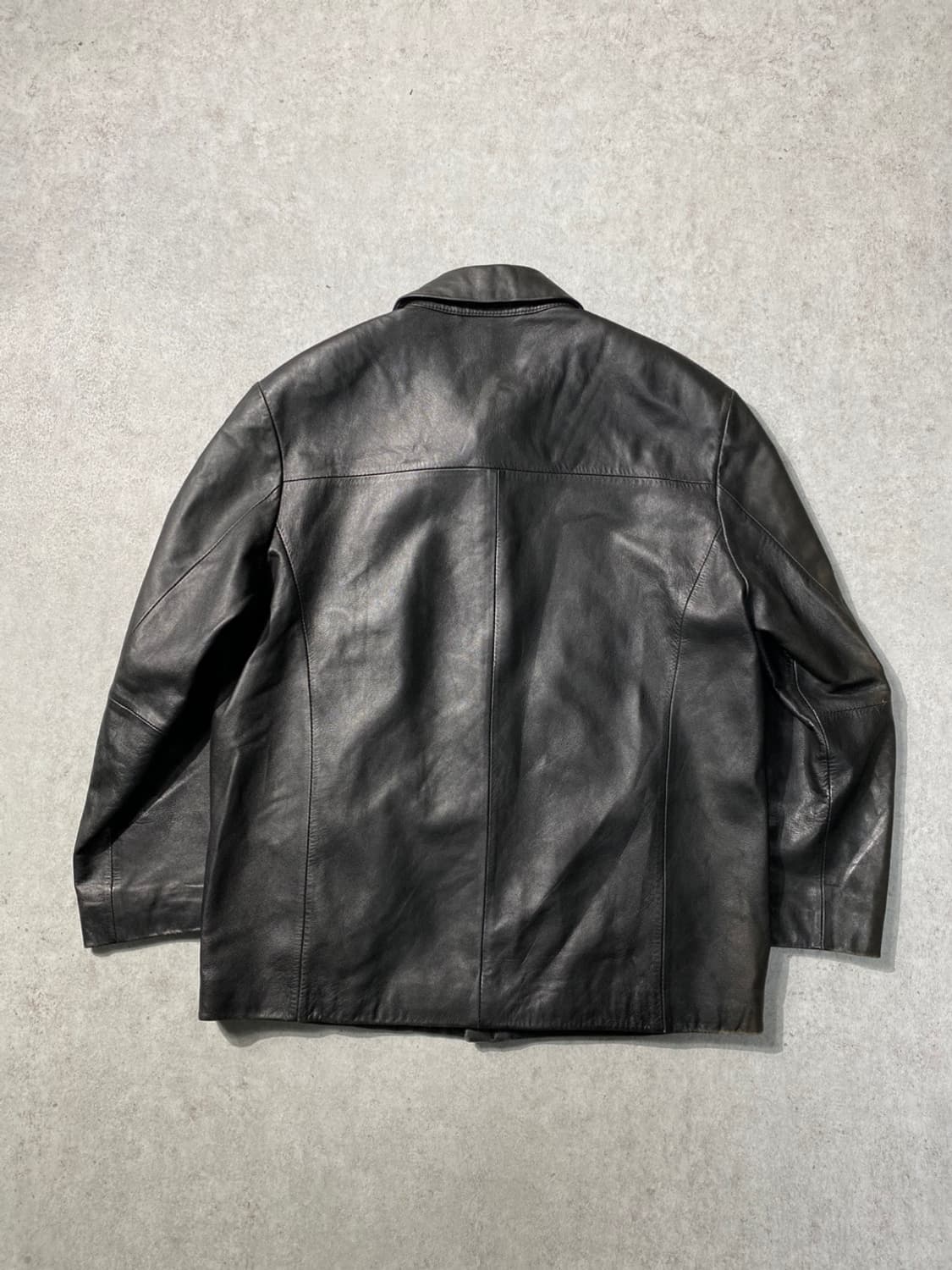 [M] 90s Vintage 빈티지 양가죽 블랙 싱글 레더자켓 상품이미지6