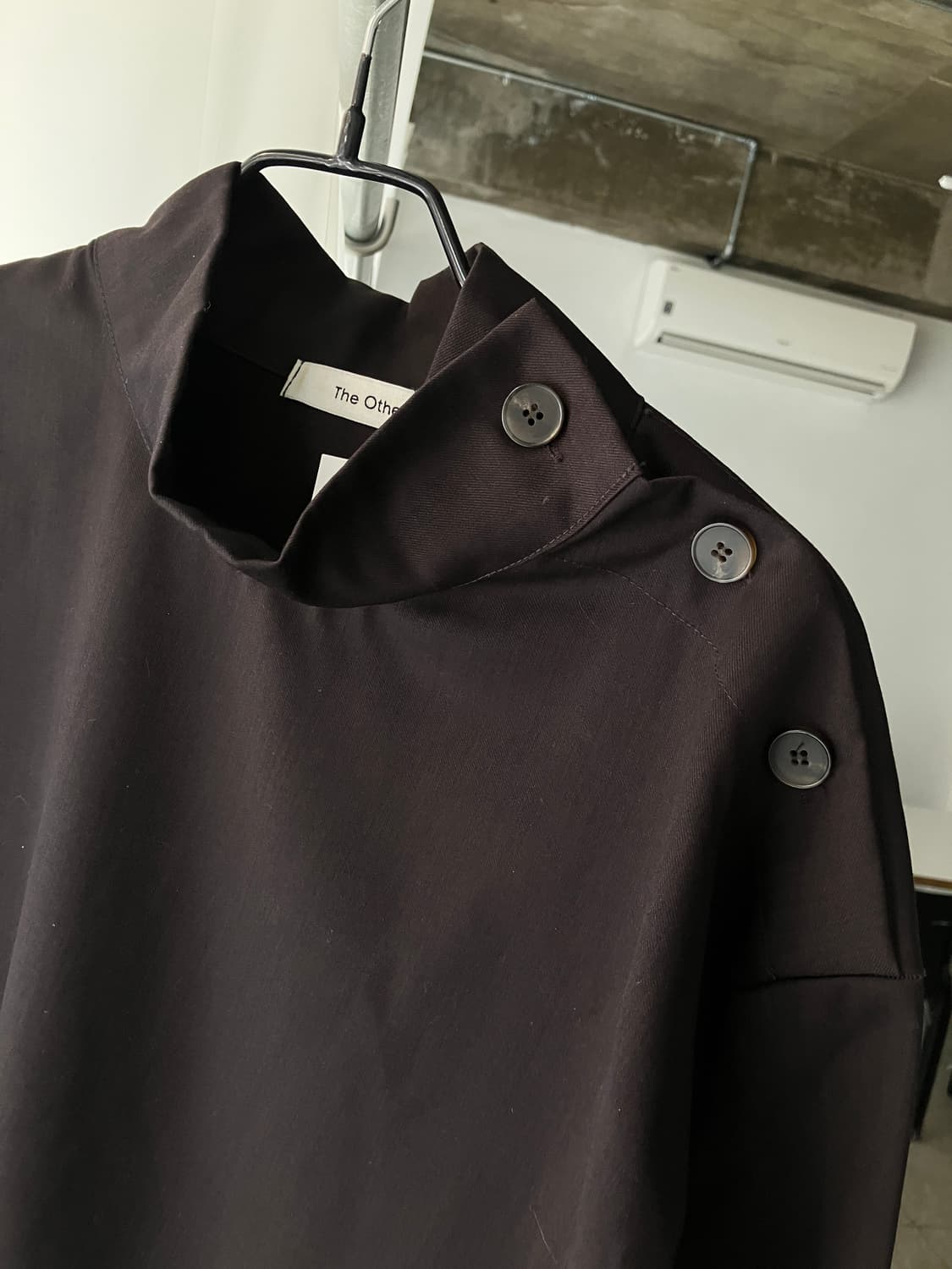 브라운 차이나카라 롱 슬리브 상품이미지2