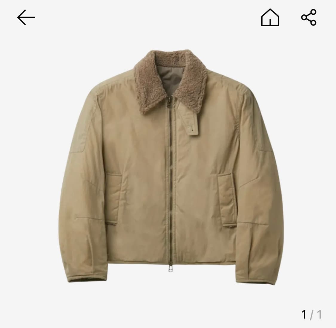 쿠어 왁스드 코튼 워싱 데크 봄버 샌드 베이지 상품이미지1