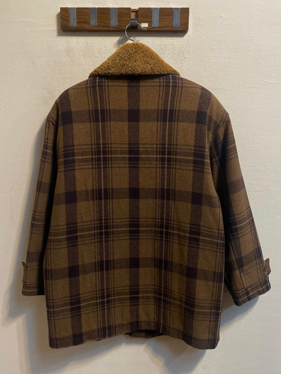 입생로랑 체크 울 카라 코트 상품이미지4