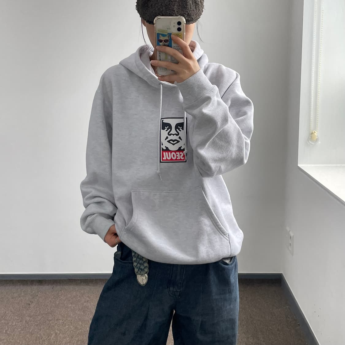 Obey 오베이 서울 멜란지 후드티 상품이미지1