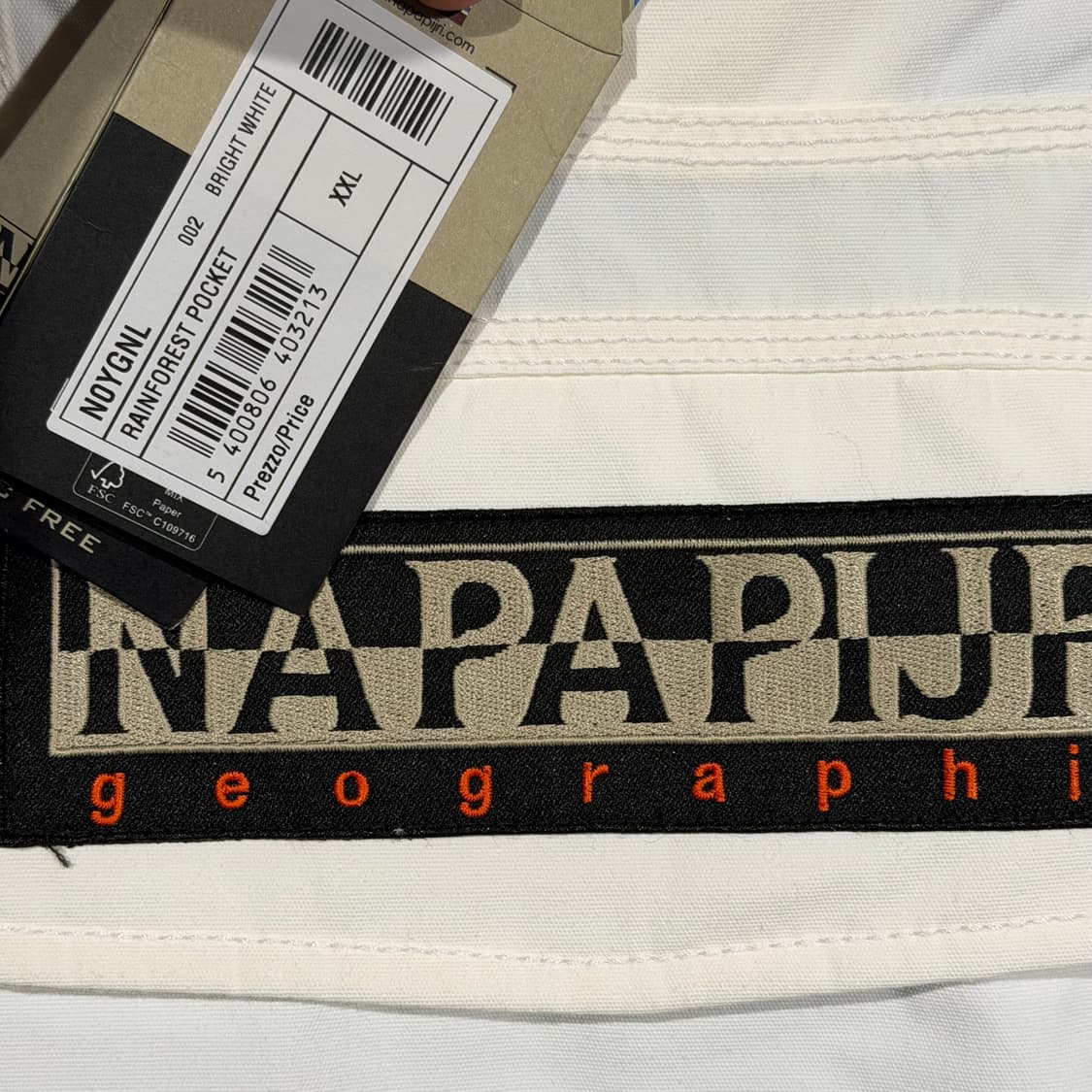 미사용)나파피리 스키 두 화이트 아노락 파카 점퍼 XXL 상품이미지3