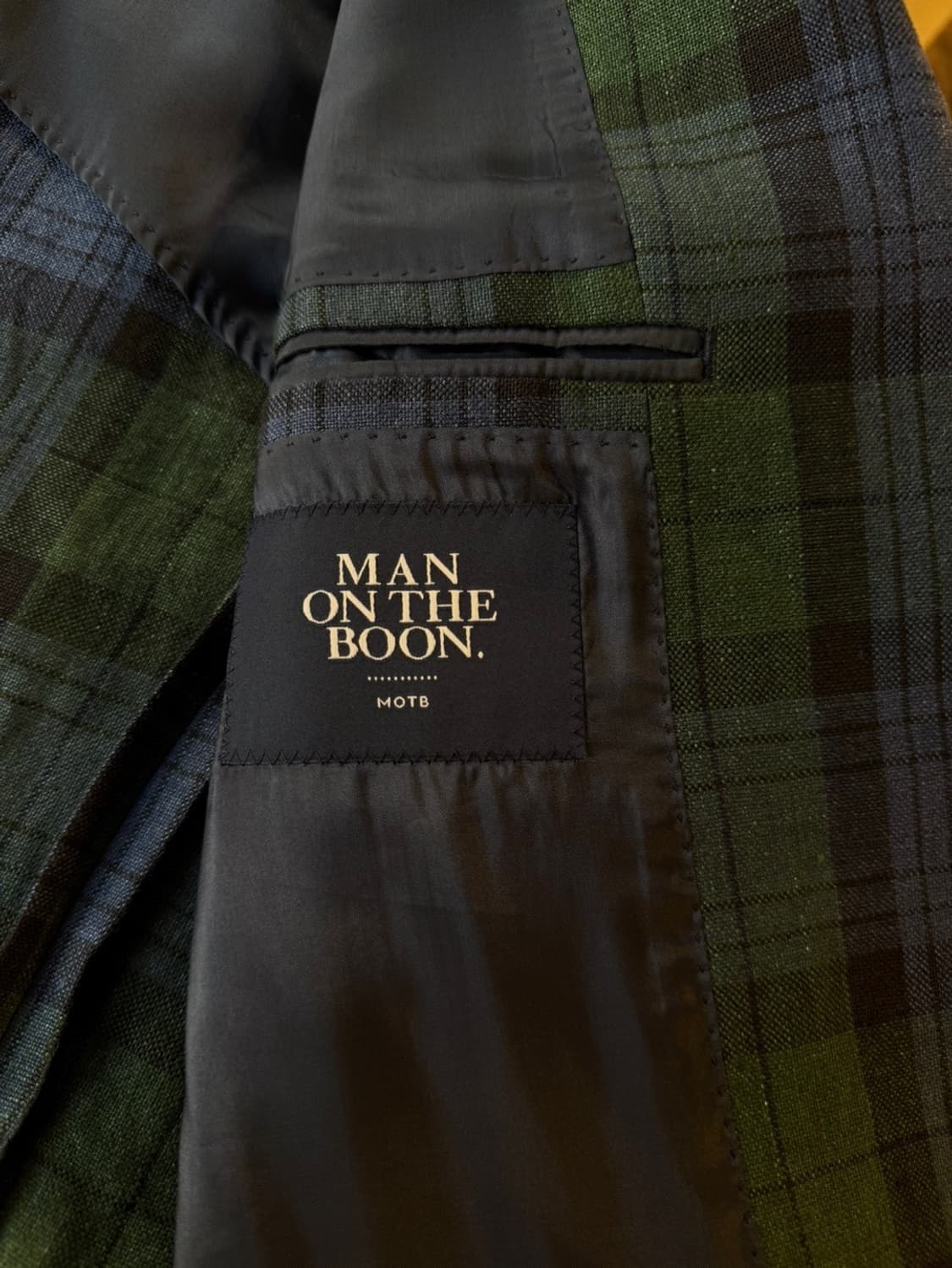 맨온더분 아이리시 리넨 블랙와치 자켓 100 상품이미지6