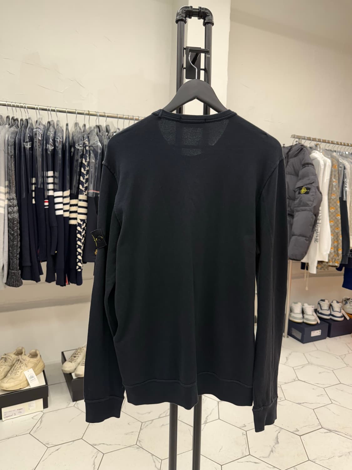 [L] 스톤아일랜드 포켓 지퍼 맨투맨 상품이미지2