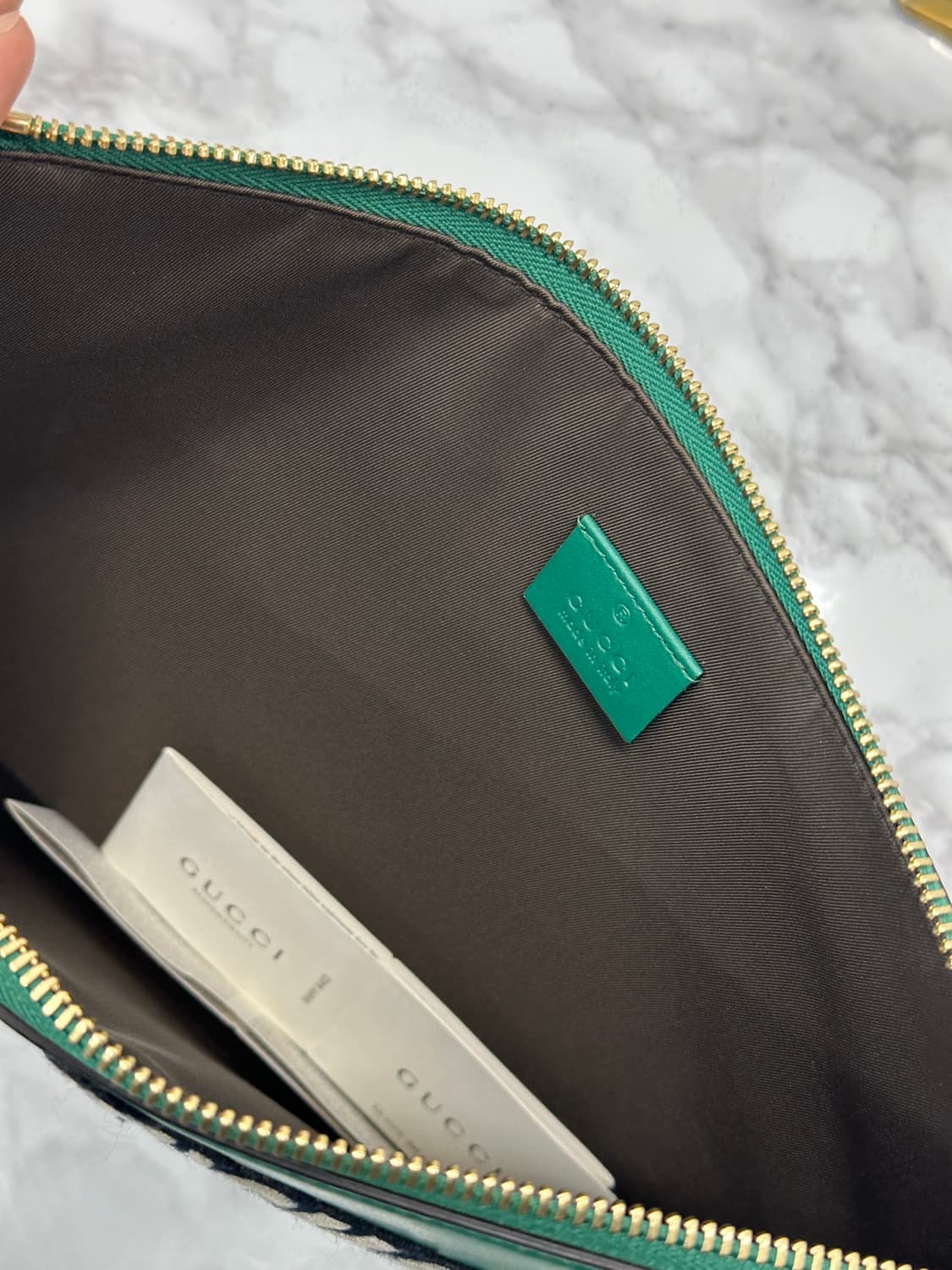 구찌 타이거 자수 클러치 그린 상품이미지7