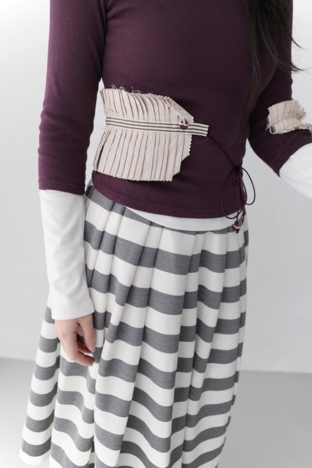 stripe flared skirt  상품이미지4
