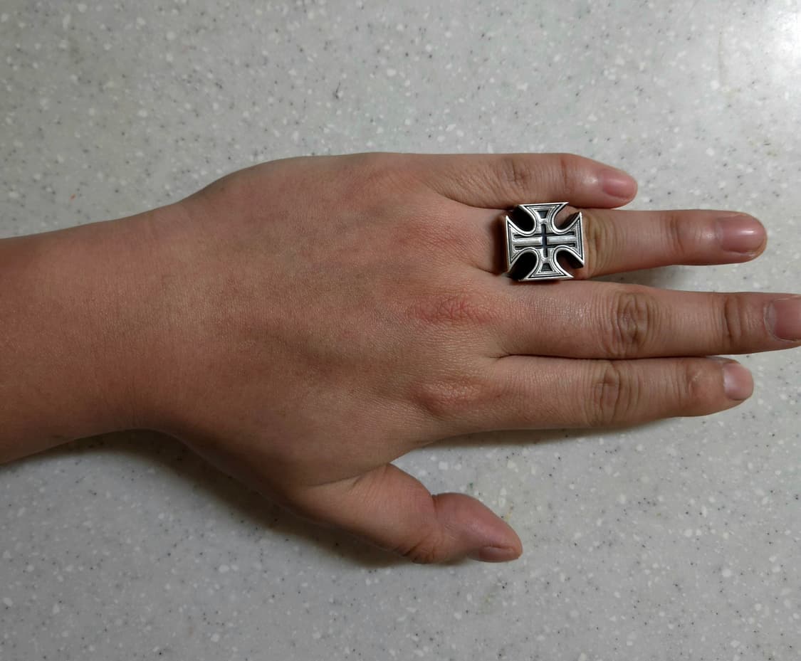 국내 단 한점 WWE 트리플H 아이언크로스 실버링 한정판/크롬하츠 상품이미지1