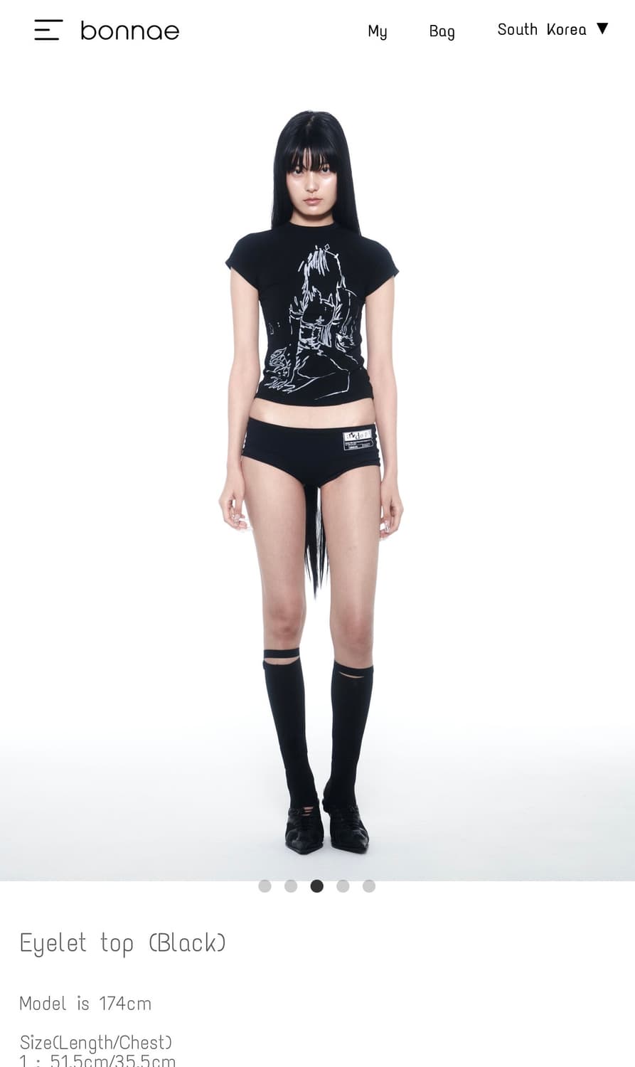 본네 bonnae Eyelet top 반팔티 상품이미지4
